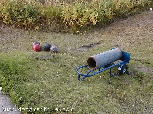 Pipe? Bowling balls?